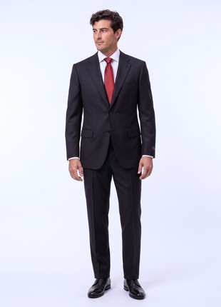 Canali Midnight Navy Solid Classic Fit Wool Notch Lapel 3-Button Suit 48R