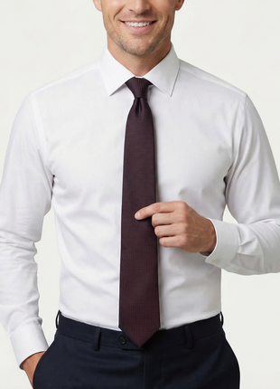 Letteriello Wine Italian Silk Neck Tie with Micro Textured Weave - Spring 2026 Collection