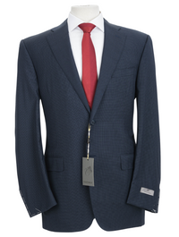 Thumbnail for Canali 1934 Mens Blue Check 44L Drop 7 100% Wool 2 Piece Suit