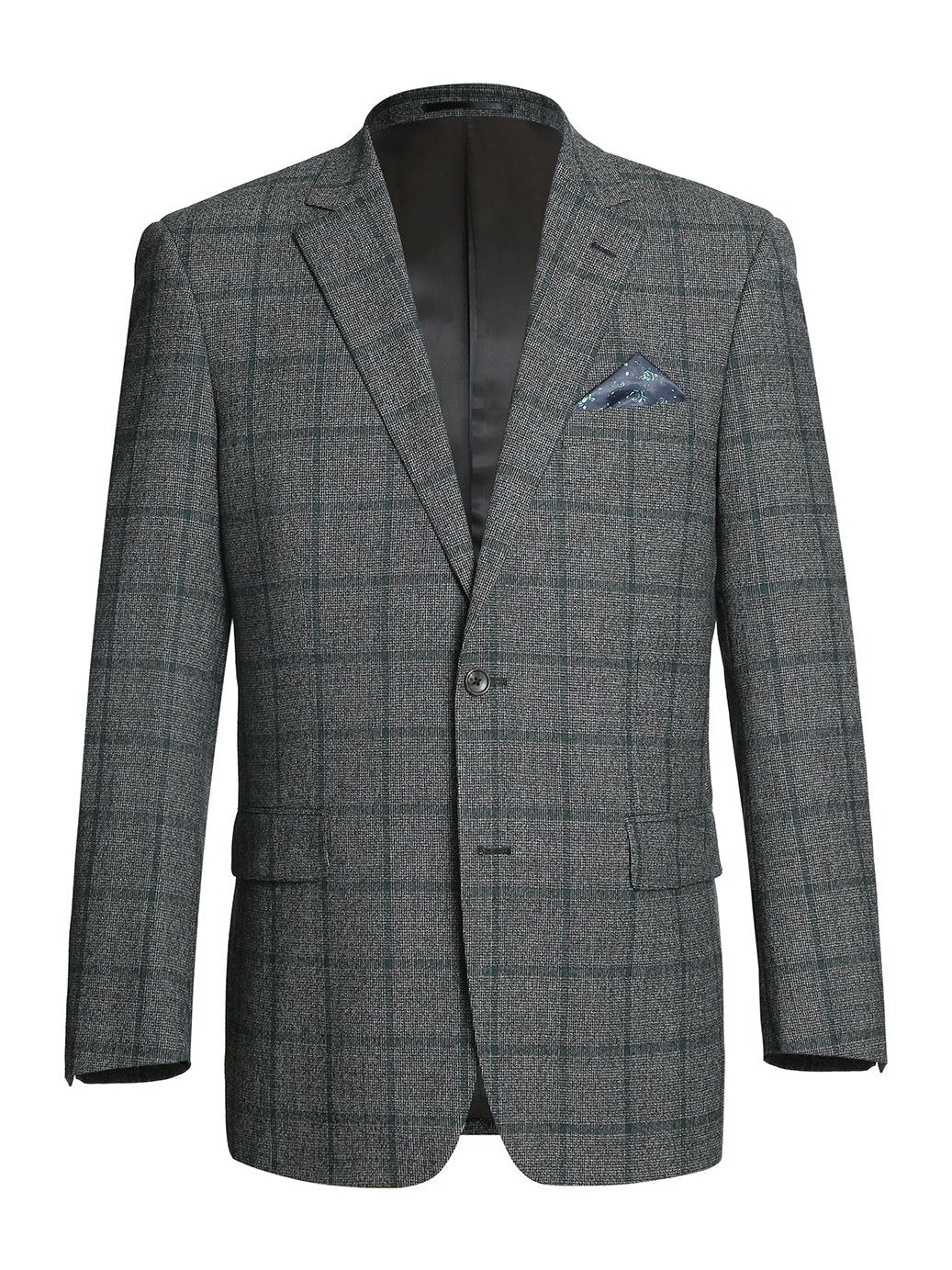 Men&#39;s Classic Fit Plaid Blazer Wool Blend Sport Coat