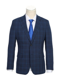 Thumbnail for Airforce Blue Plaid Wool Suit