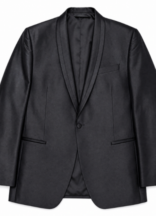 Sand The Red Carpet Black Shawl Lapel Classic Fit 1-Button Shantung Silk Tuxedo - 40R