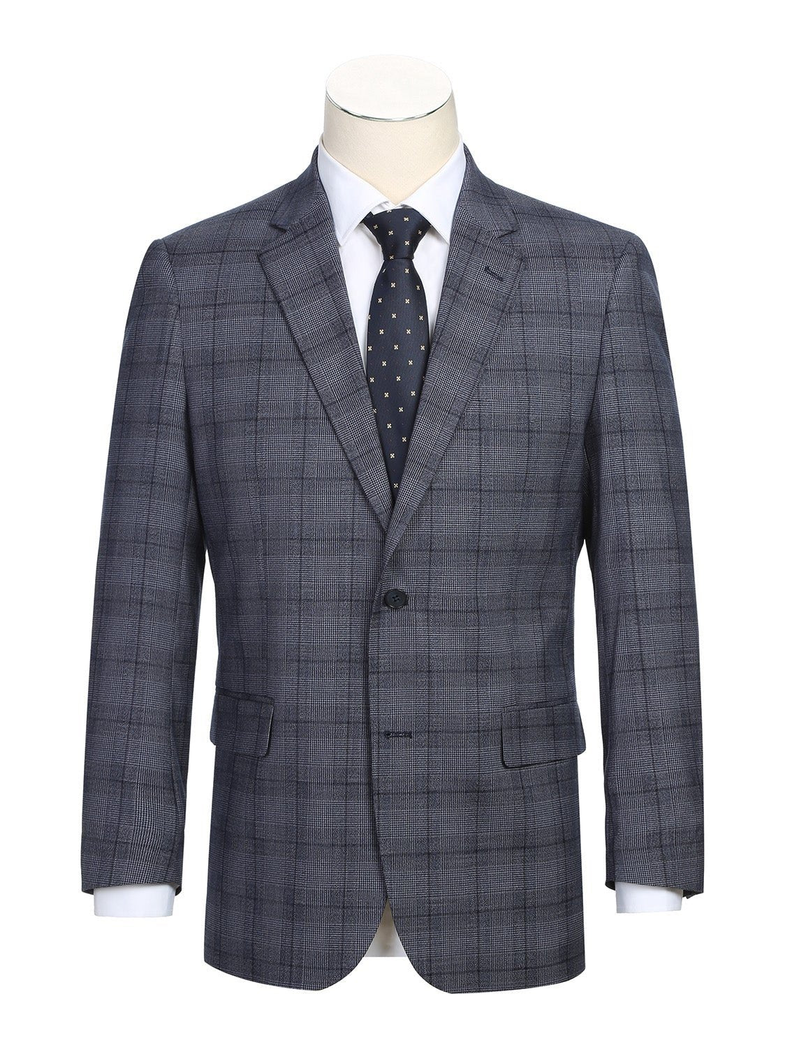 Men's Classic Fit Checked Suits