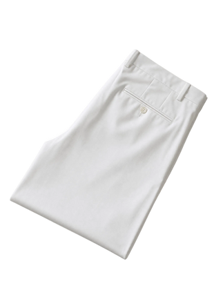 Mazara Mens Solid White Slim Fit Wool Dress Pants