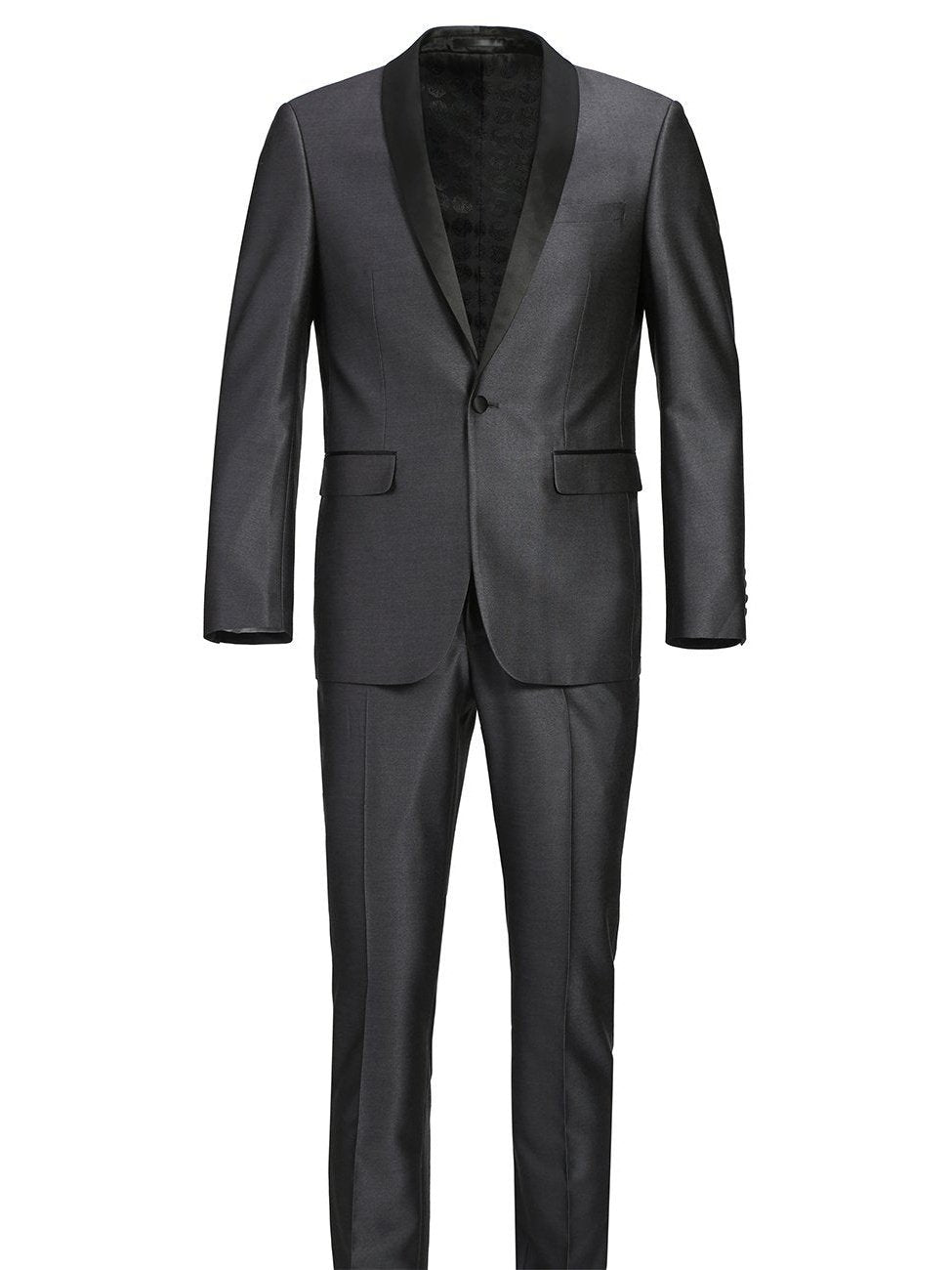 Men's Slim Fit 2-Piece Shawl Lapel Tuxedo Suit