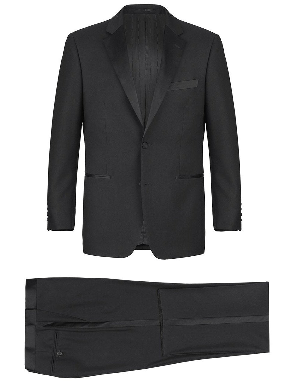 Men's Satin Notched Lapel 2-Piece Tuxedo Suit