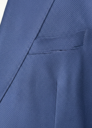 Centrion Mens Blue Textured Classic Fit Notch Lapels 2 Button Wool Suit