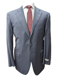 Thumbnail for Canali 1934 Mens Blue Check 44R Drop 7 100% Wool 2 Button 2 Piece Suit