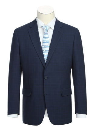 Men's Classic Fit Checked Suits - The Suit Depot