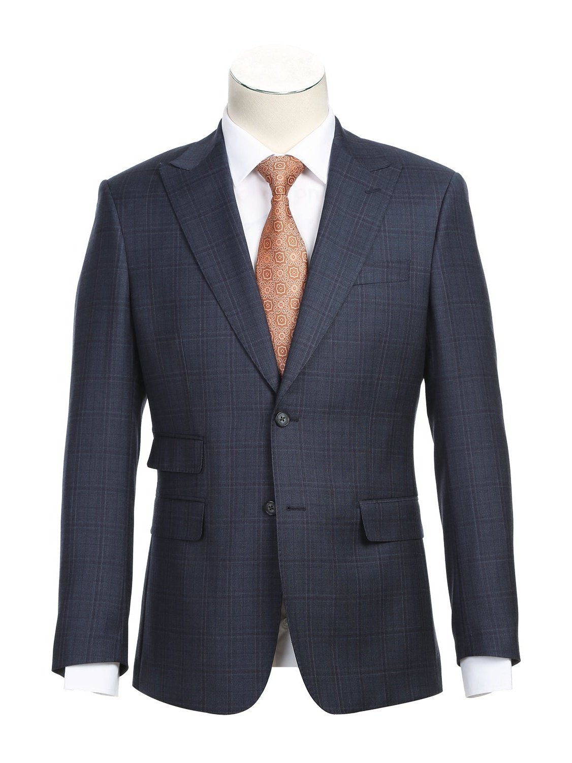 English Laundry Slim Fit Two Button Gray Wool Notch Lapel Suit