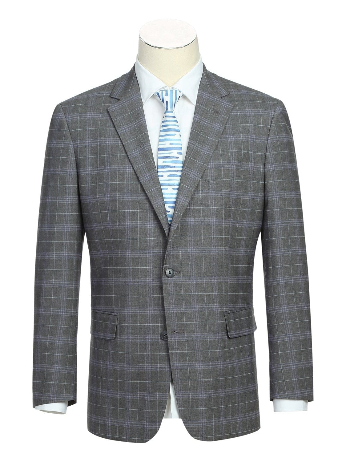 Men's Classic Fit Checked Suits