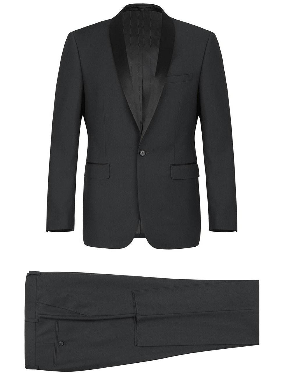 Men's Slim Fit 2-Piece Shawl Lapel Tuxedo Suit