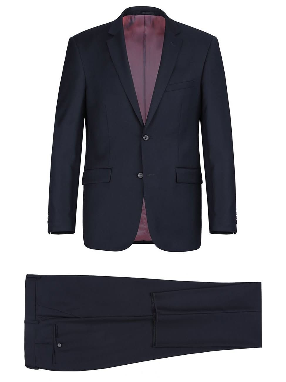 Men's 2-Piece Notch Lapel 100% Wool Suit