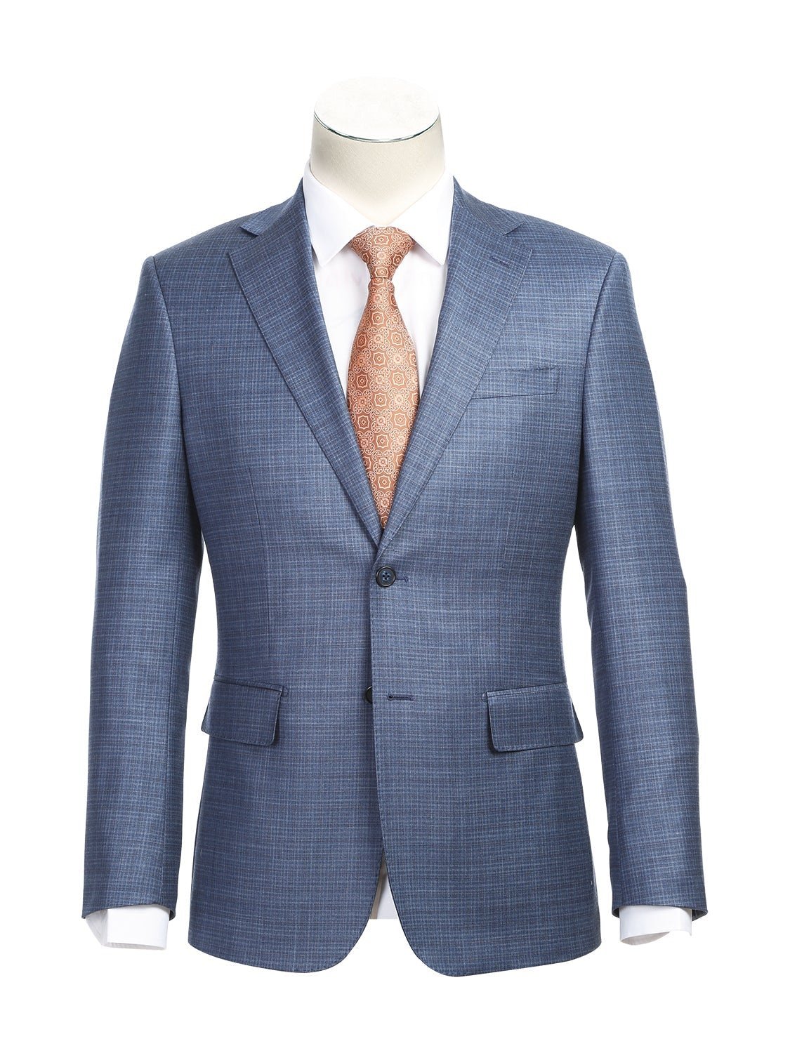 English Laundry Slim Fit Two Button Pale Blue Wool Notch Lapel Suit