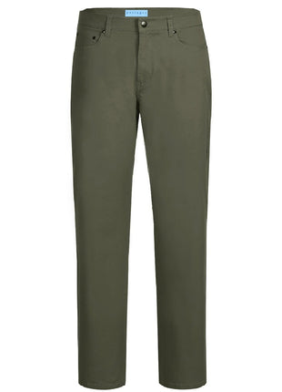 Men's 5-Pocket Cotton Stretch Washed Flat Front Chino Pants