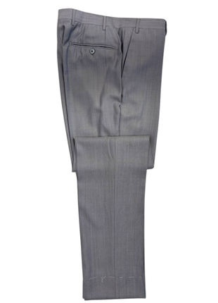 Corneliani Mens Navy Blue and Silver Mixed Pattern Fully-Canvassed Peak Lapel Classic Fit 3-Piece Wool Suit - 40R