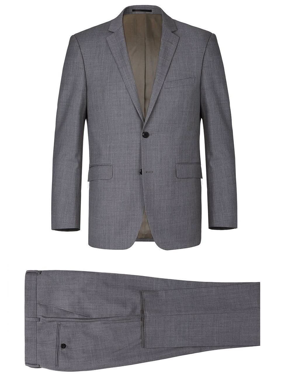 Men's 2-Piece Notch Lapel 100% Wool Suit