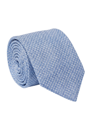 Letteriello Ice Blue Woven Grenadine Silk Neck Tie