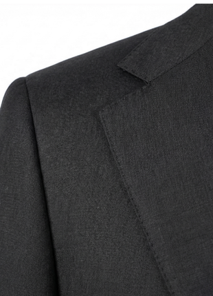 Tovaglia Solid Black Classic Fit Notch Lapel Wool Cashmere 2-Button Suit