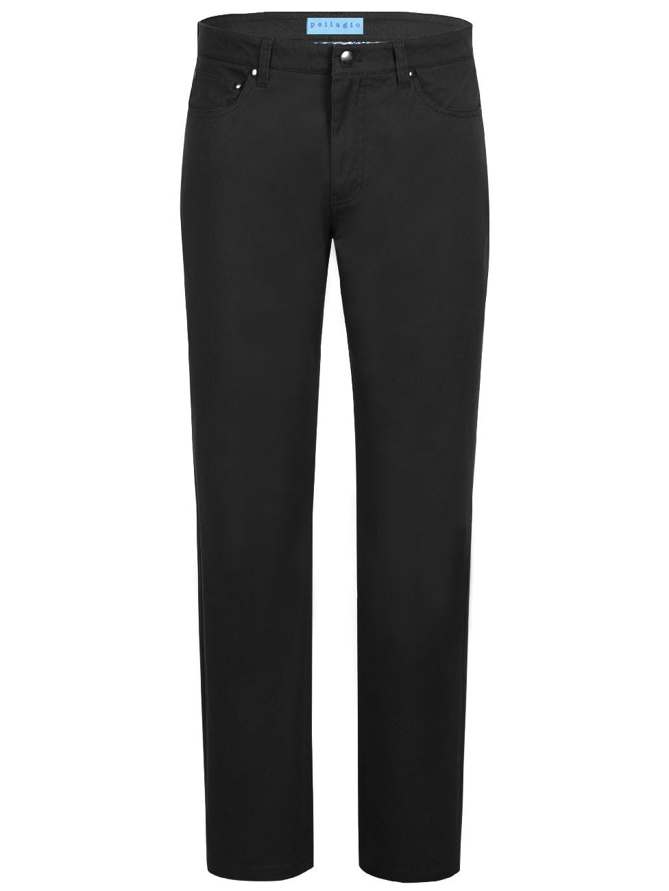 Pantalones chinos con frente plano y lavado elástico de algodón con 5 bolsillos para hombre