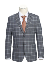 Thumbnail for Gray Plaid Notch Wool Suit
