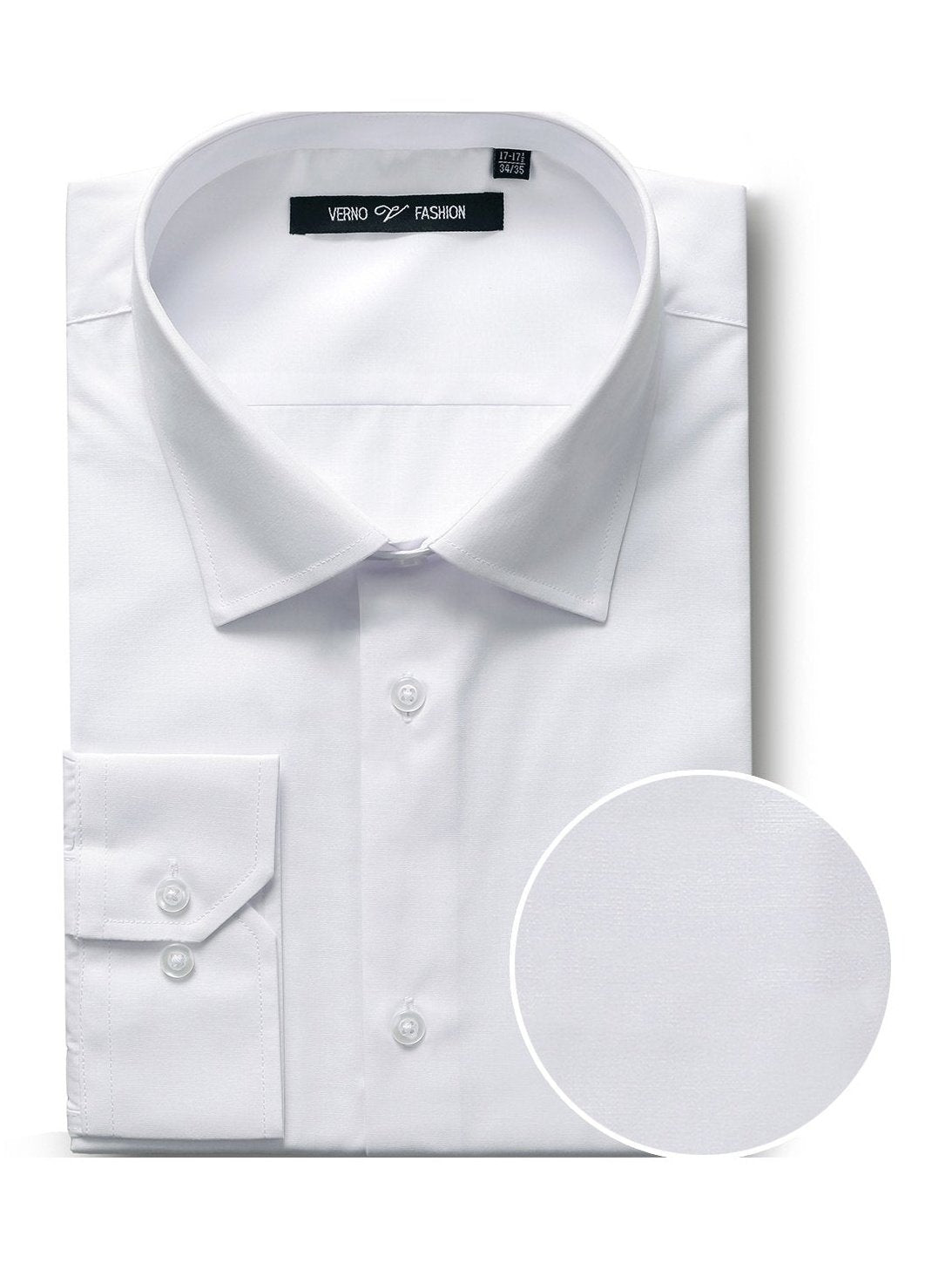 Men's Classic Fit Long Sleeve Spread Collar Dress Shirt