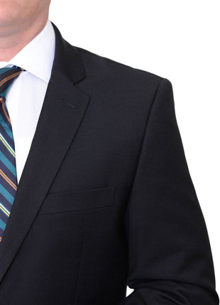 Creativo Slim Fit Solid Black Two Button Suit Jacket Blazer