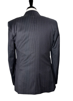 Paul Smith Mens Charcoal Pinstripe Half Canvassed Notch Lapel Slim Fit 2-Button Wool Suit  - 40R