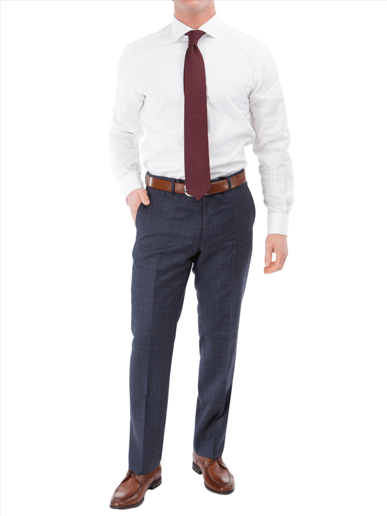 John Varvatos Half-Canvassed Navy Two Button Wool Blend Suit