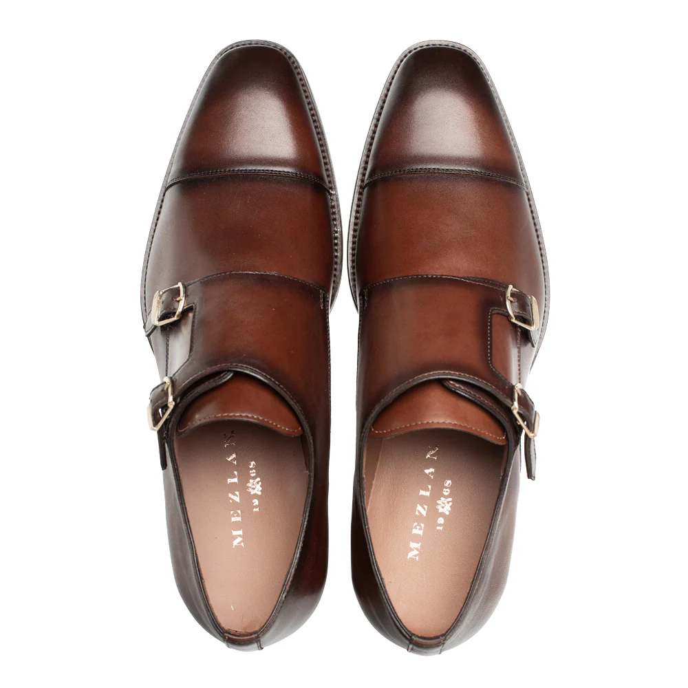 Mezlan Mens Chocolate Brown Cap Toe Double Monk Strap Leather Dress Sh The Suit Depot Mezlan Mens Chocolate Brown Cap Toe Double Monk Strap Leather Dress Sh The Suit Depot