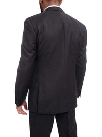 Thumbnail for Mens Slim Fit Charcoal Dark Gray Two Button 100% Wool Suit