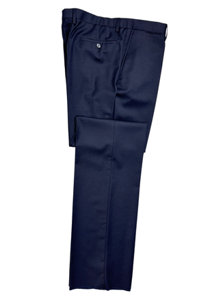 Versace Collection Mens Solid Dark Blue Notch Lapel Classic Fit 2-Button Wool Suit - 44L