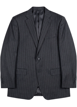 Blujacket Charcoal Gray Pinstripe Wool Notch Lapel 2-Piece Suit - The Suit Depot