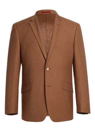 Men's Raphael Slim Fit Rust Two Button 2 Piece Formal Suit - The Suit Depot