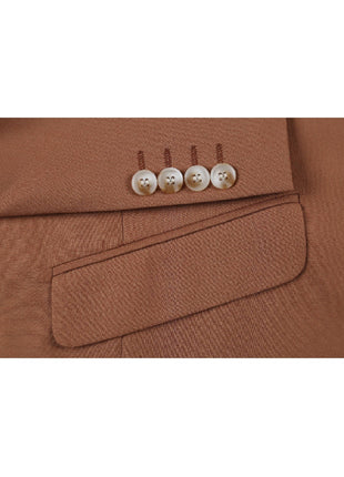 Men's Raphael Slim Fit Rust Two Button 2 Piece Formal Suit - The Suit Depot