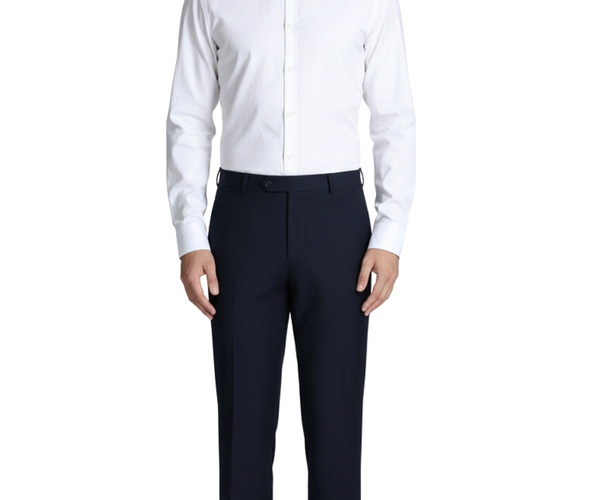 Shop Raphael Slim Fit Navy Blue Washable Dress Pants | The Suit Depot