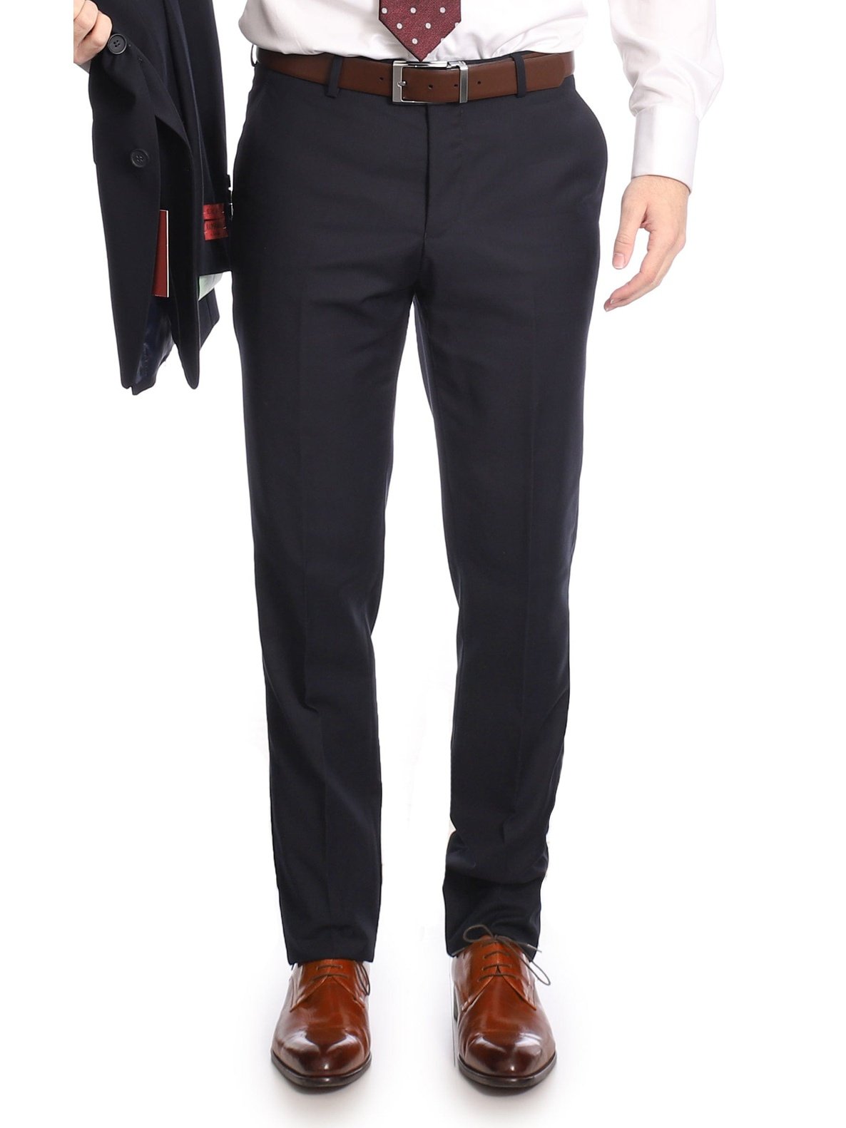 fitted dress pants Ponte | Womens Straight Leg Ponte Pants Cut to be worn close to the body for a modern Men's Linen-Look Cabernet Suit Pants,