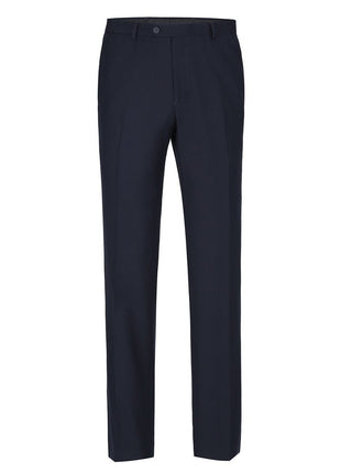Raphael Men's Washable Flat Front Slim Fit Navy Blue Dress Pants - The Suit Depot