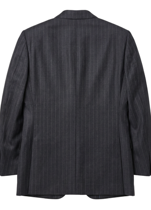 Blujacket Charcoal Gray Pinstripe Wool Notch Lapel 2-Piece Suit - The Suit Depot