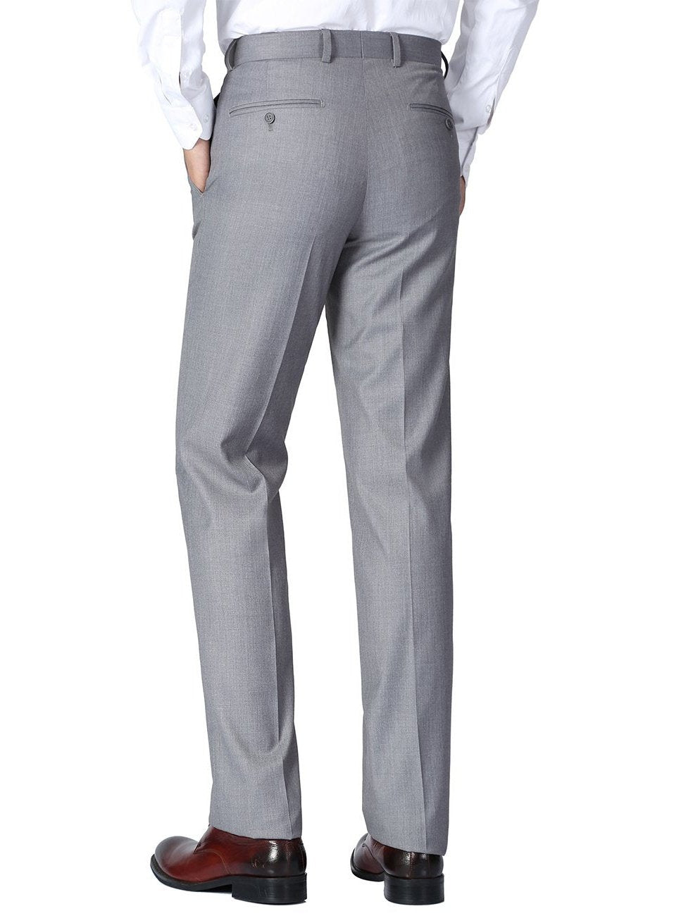 Raphael Men's Washable Flat Front Slim Fit Light Gray Dress Pants, 32 Raphael Men's Washable Flat Front Slim Fit Light Gray Dress Pants, 32