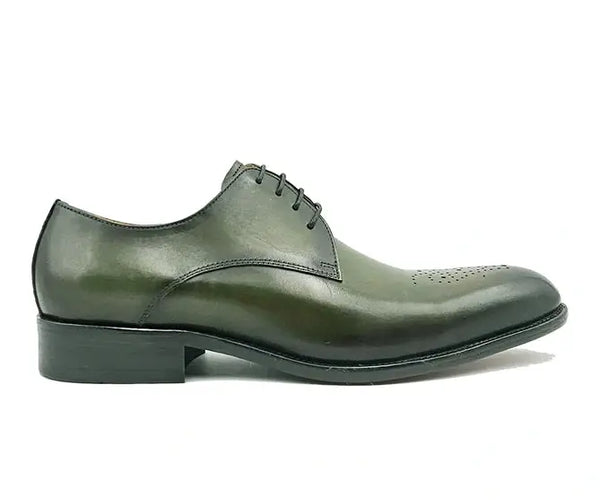 Men\'s Buckle Leather Oxfords - Olive Green Vintage 60 main image 4
