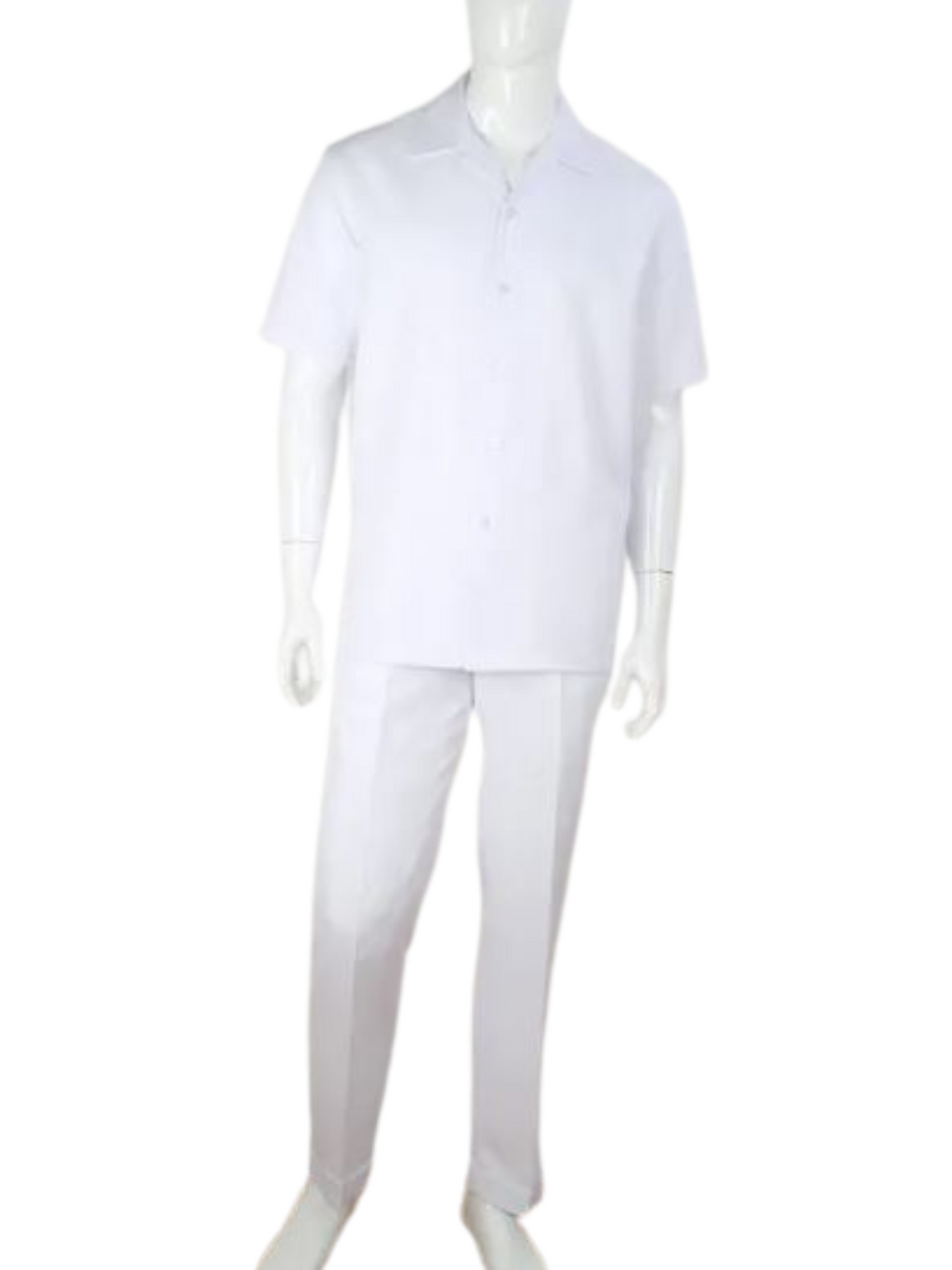 Apollo King Royal Diamond White Classic Fit 2 Piece Walking Suit
