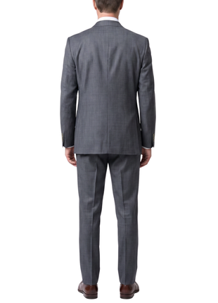 Romaster Charcoal Gray Wool Blend Slim Fit Double Breasted  2-Piece Suit - The Suit Depot