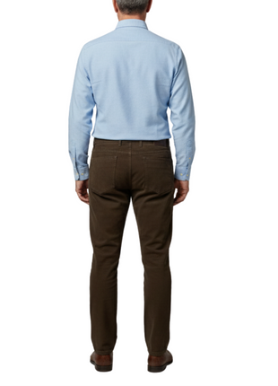 Label E Brown Regular Fit Cotton Stretch Five-pocket Jeans Pants