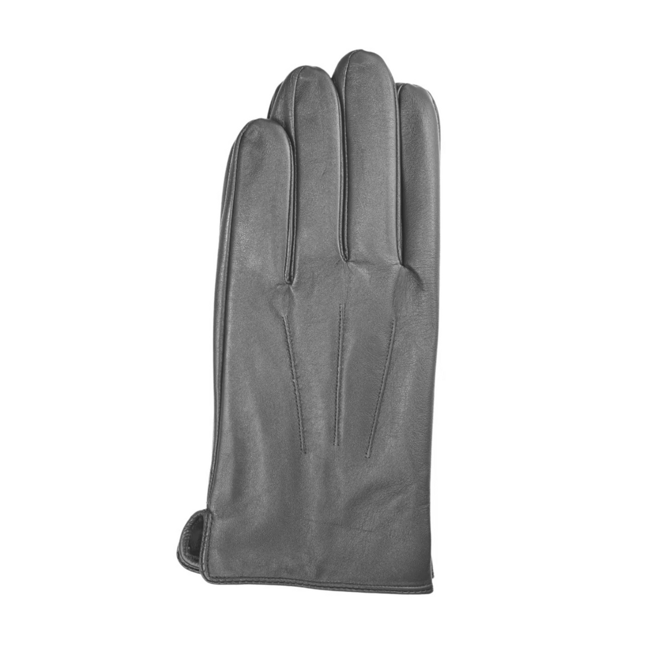 Ariston Mens Solid Gray Touch Screen Genuine Leather Gloves