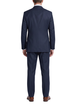 Bellucci By Steven Land Navy Blue  Wool Regular Fit Notch Lapel 2-Piece Suit - The Suit Depot