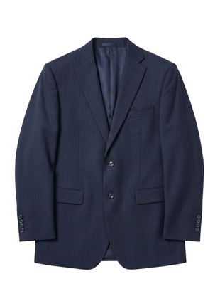 Bellucci By Steven Land Navy Blue  Wool Regular Fit Notch Lapel 2-Piece Suit - The Suit Depot