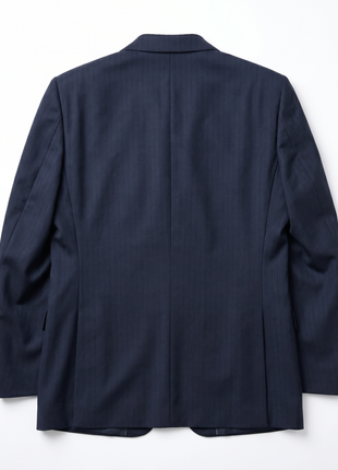 Bellucci By Steven Land Navy Blue  Wool Regular Fit Notch Lapel 2-Piece Suit - The Suit Depot