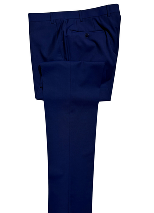 Canali Royal Blue Tuxedo Slim Fit Satin Peak Lapel 3-Piece Suit - 44R - The Suit Depot