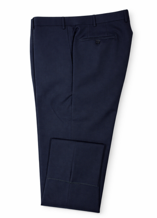 Canali Solid Midnight Blue With Black Satin Shawl Lapel Slim Fit 1-Button Wool Tuxedo 46R - The Suit Depot
